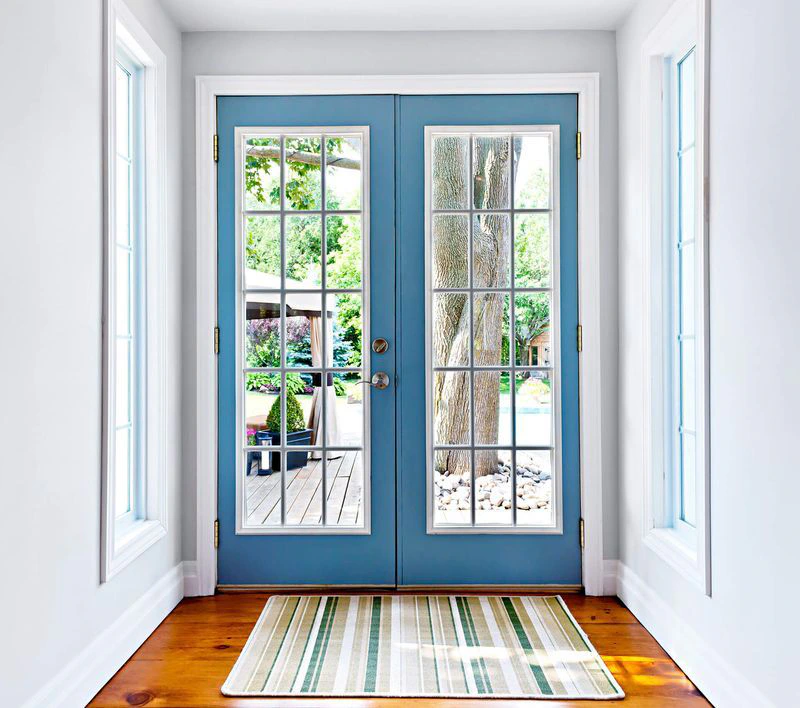 Beautiful blue french doors